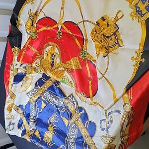 Equestrian Print Scarf Bundle Unbranded Red, White, Black, Blue